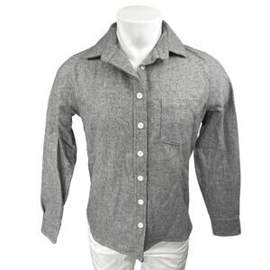 NEW Tradlands Men's Gray Long Sleeve Collar Pocket Button Down Shirt Top Size XS